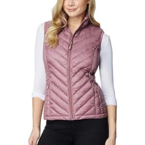 32 Degrees Puffy Quilted Rose Heat Vest Jacket